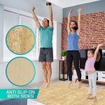 Walnut Marble Interlocking Foam Floor Tiles, 12 Pack