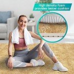 Walnut Marble Interlocking Foam Floor Tiles, 12 Pack