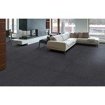 Mohawk 24" Black Nylon Berber Carpet Tile