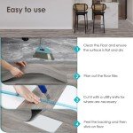 Peel and Stick Waterproof Vinyl Floor Tiles, 36 Pack