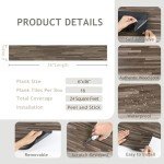 Taupe Brown Waterproof Peel and Stick Vinyl Planks