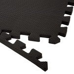 EVA Foam Mat Tiles 12-Pack for Floors (Black)