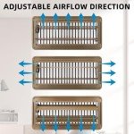 Adjustable Brown Floor Register Vents - 2 Pack