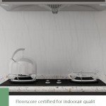 White Marble Peel and Stick Vinyl Floor Tiles