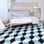 30-Pack Hexagon Peel and Stick Vinyl Floor Tiles