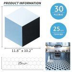 30-Pack Hexagon Peel and Stick Vinyl Floor Tiles