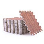 Wood Grain Foam Interlocking Floor Tiles - 16 Pack
