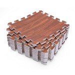 Wood Grain Foam Interlocking Floor Tiles - 16 Pack
