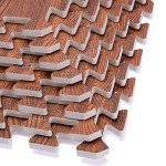 Wood Grain Foam Interlocking Floor Tiles - 16 Pack