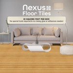 Nexus 12-Inch Vinyl Tile, Light Oak Plank, 20-Pack