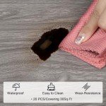 Grey Wood Look Peel and Stick Vinyl Tiles 20-Pack