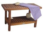 AquaTeak Teak Shower Bench with Care Set 76.2 cm