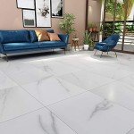 Livelynine Self-Adhesive Vinyl Flooring Tiles - White
