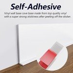 Flexible Self-Adhesive Vinyl Baseboard Molding - White