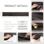 Ebony Oak Peel and Stick Vinyl Plank Flooring