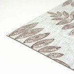 Peel & Stick Neutral Foliage Floor Tiles
