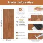 Peel and Stick Waterproof Vinyl Floor Tiles - 18-Pack