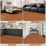 Peel and Stick Waterproof Vinyl Floor Tiles - 18-Pack