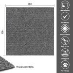 Peel and Stick Carpet Tiles - 10 Pack 12”x12”