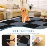 Self-Adhesive Peel and Stick Carpet Tiles - 10 Pack