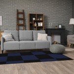 Dark Blue Peel and Stick Carpet Tiles - 20 Pack