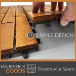 Interlocking Acacia Wood Deck Tiles for Patio