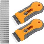 2-Pack Retractable Razor Blade Scraper with Blades
