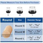 Round Chair Leg Sliders for Carpet Protection - 28 Pcs