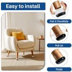 Round Chair Leg Sliders for Carpet Protection - 28 Pcs