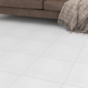 Decotalk 30 Sheet White Peel and Stick Floor Tiles