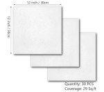 Decotalk 30 Sheet White Peel and Stick Floor Tiles