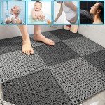 12 Rubber Floor Tiles for Bathroom 30.5 x 30.5 cm