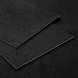 Decotalk Peel and Stick Black Carpet Tiles 12"x12