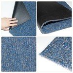 20 Pack Blue Carpet Floor Tiles - 20x20 Inch