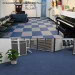 20 Pack Blue Carpet Floor Tiles - 20x20 Inch