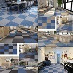 20 Pack Blue Carpet Floor Tiles - 20x20 Inch