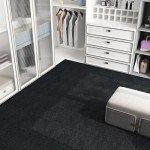 FunStick 5 Black Carpet Tiles, Peel and Stick