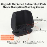 Silicone Chair Leg Floor Protectors - 24 Pack