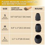 Silicone Chair Leg Floor Protectors - 24 Pack