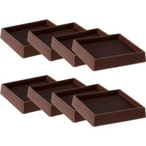 Rubber Caster Cups with Anti-Slip Grip - Set of 8