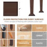 Rubber Caster Cups with Anti-Slip Grip - Set of 8