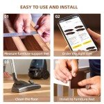 Rubber Caster Cups with Anti-Slip Grip - Set of 8