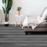 Grey Wood Grain Peel and Stick Floor Tiles