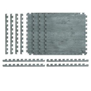 NÖRSK Reversible Faux Wood Foam Floor Tiles 4-Pack