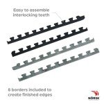 NÖRSK Reversible Faux Wood Foam Floor Tiles 4-Pack