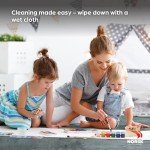 NÖRSK Reversible Faux Wood Foam Floor Tiles 4-Pack
