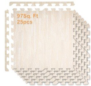Nisorpa 97 Sq. Ft Wood Grain Foam Tiles