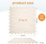 Nisorpa 97 Sq. Ft Wood Grain Foam Tiles