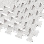 Farmhouse Wood Grain Foam Floor Mats - 24 Sq Ft