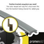 Black Walnut Handrail Kit with Antique Brass Brackets